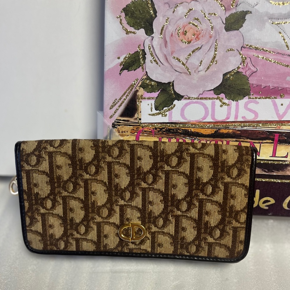 Dior 30 Montaigne Trotter Dior Oblique Monogram Jaquard Canvas Clutch Wallet